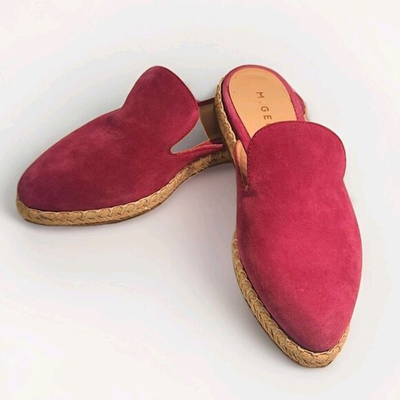 M.Gemi The Lido Mule Suede Espadrille - Women's Size 37 Size 7 - Fuchsia Pink - Picture 1 of 7